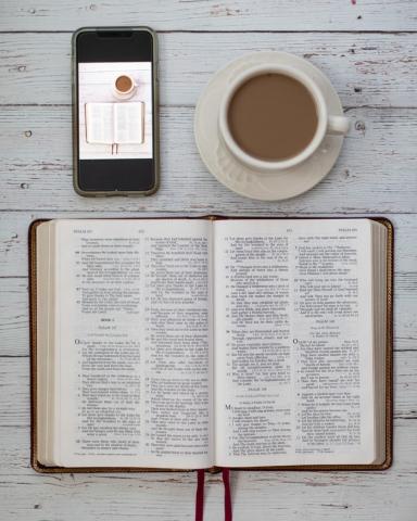 Prayer with phone